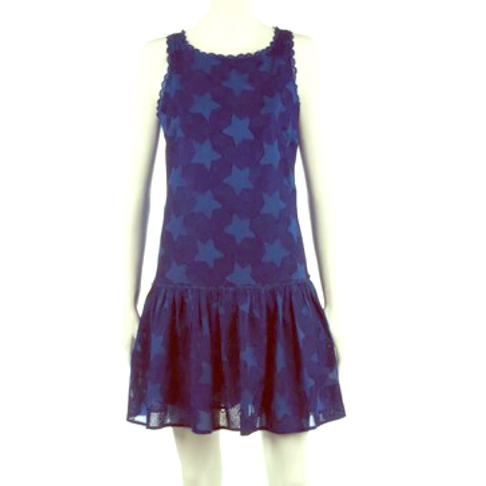 Iconic Marc Jacobs blue embroidered star dress, size 4